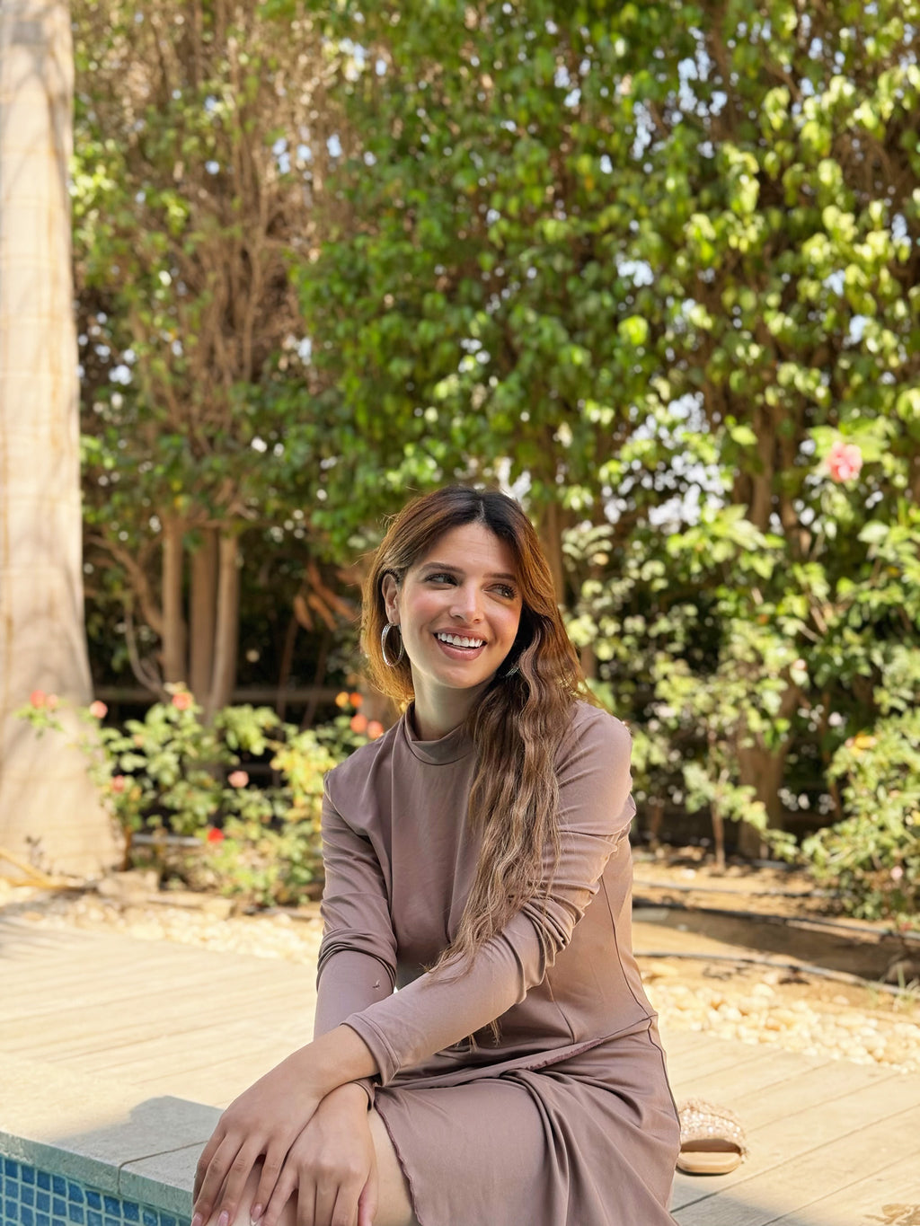 Plain Swimsuit beige