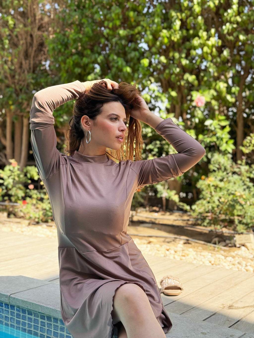 Plain Swimsuit beige