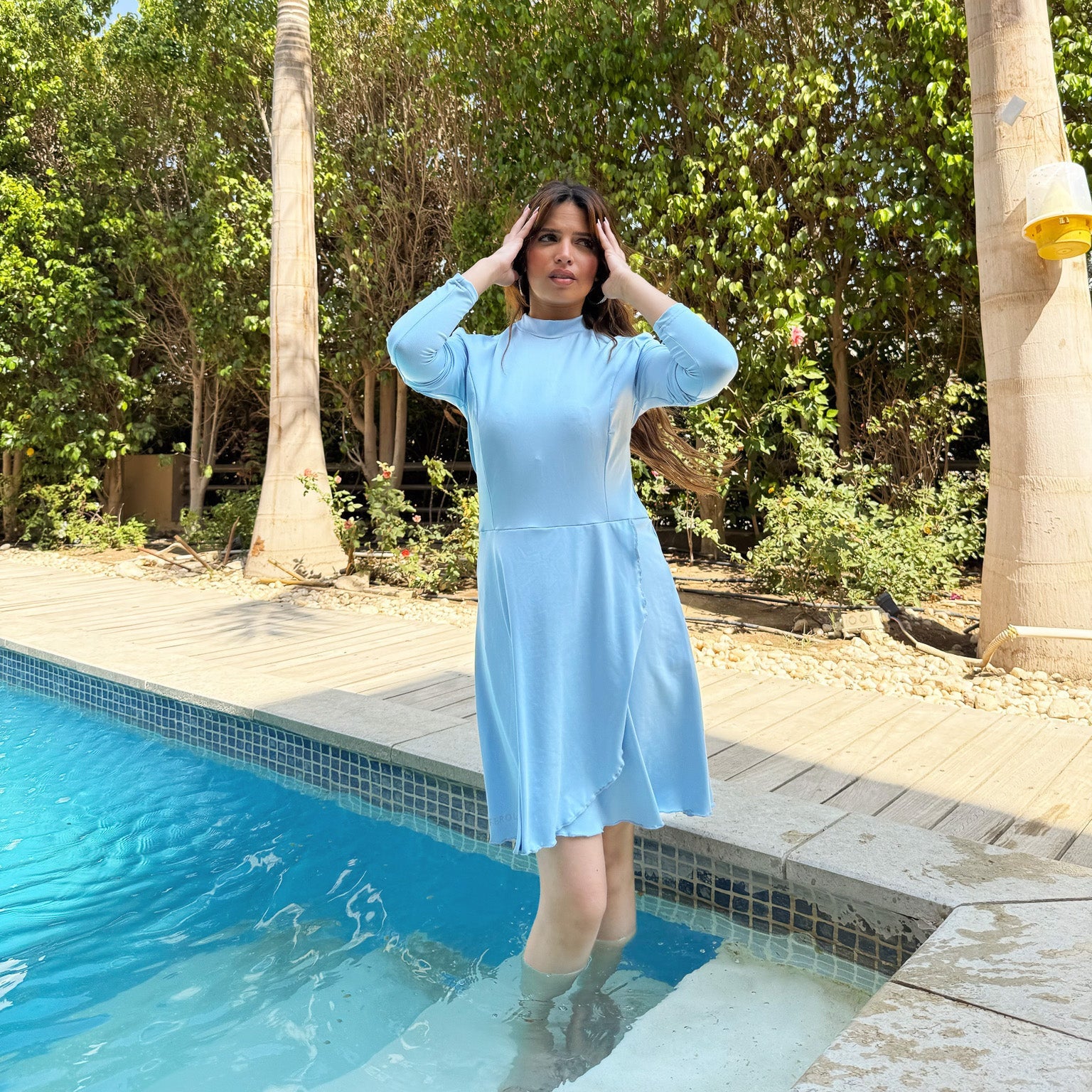 Plain Swimsuit turquoise